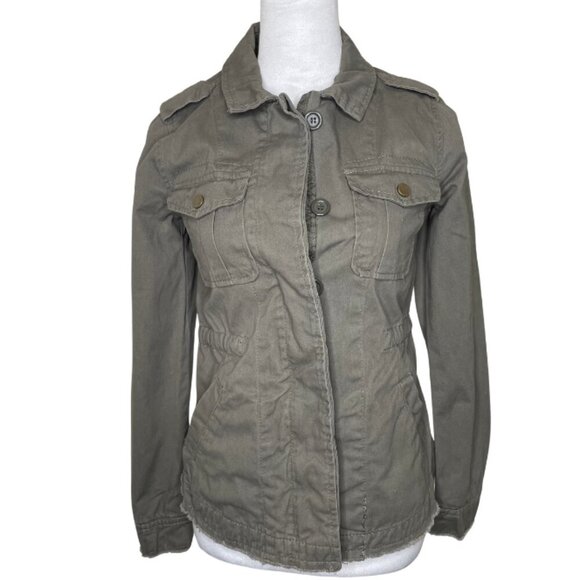 Sky and Sparrow Cotton Military Style Olive Fringe Utility Jacket Gorpcore XS - Picture 1 of 7